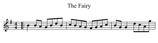 The Fairy - staff notation