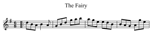 The Fairy - staff notation