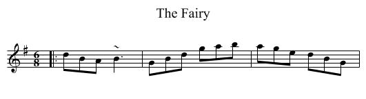The Fairy - staff notation