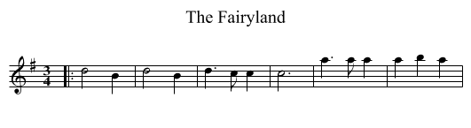 The Fairyland - staff notation