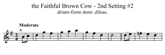 the Faithful Brown Cow - 2nd Setting #2 - staff notation