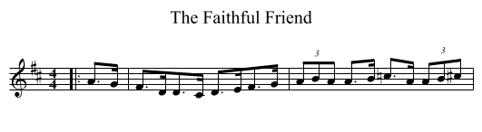 The Faithful Friend - staff notation