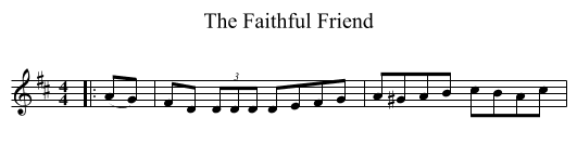 The Faithful Friend - staff notation