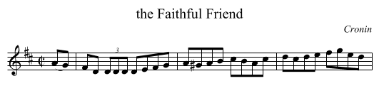the Faithful Friend - staff notation