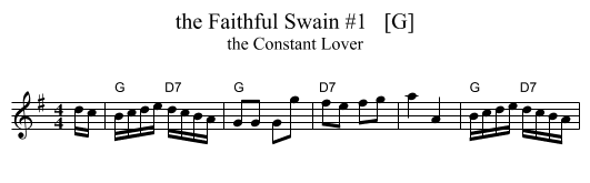 the Faithful Swain #1   [G] - staff notation