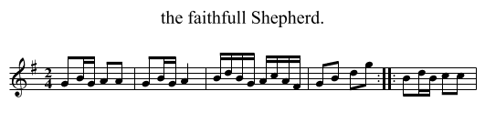 the faithfull Shepherd. - staff notation