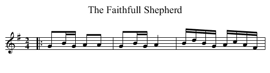 The Faithfull Shepherd - staff notation