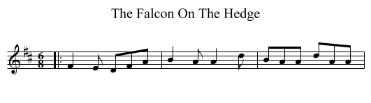 The Falcon On The Hedge - staff notation