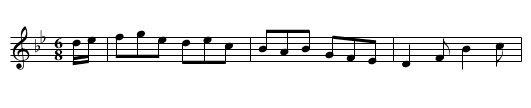 The Falkland Beauty - staff notation