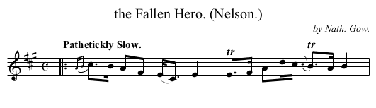 the Fallen Hero. (Nelson.) - staff notation