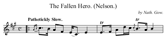 The Fallen Hero. (Nelson.) - staff notation