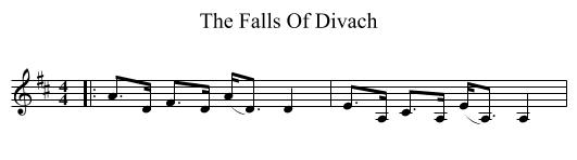 The Falls Of Divach - staff notation