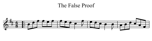 The False Proof - staff notation