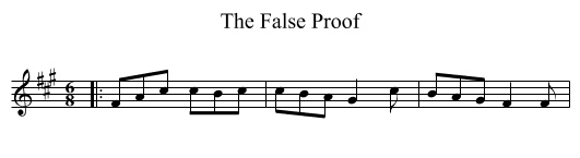The False Proof - staff notation