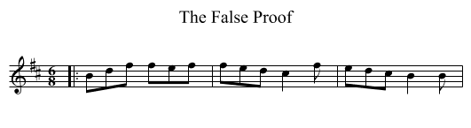 The False Proof - staff notation