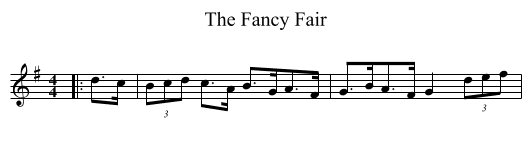 The Fancy Fair - staff notation