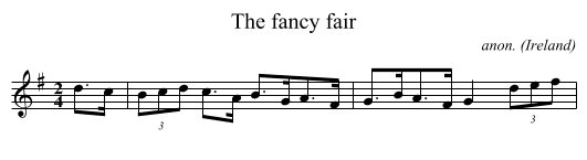 The fancy fair - staff notation