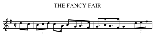 THE FANCY FAIR - staff notation