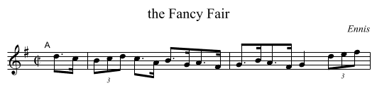 the Fancy Fair - staff notation