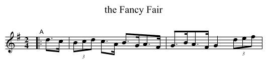 the Fancy Fair - staff notation