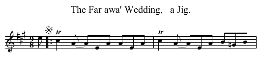 The Far awa' Wedding,   a Jig. - staff notation