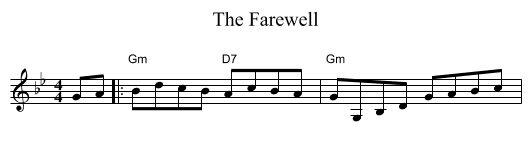 The Farewell - staff notation