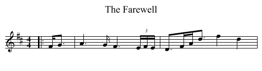 The Farewell - staff notation