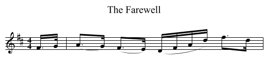 The Farewell - staff notation