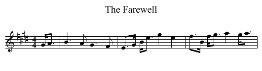 The Farewell - staff notation
