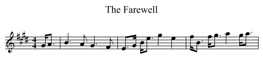 The Farewell - staff notation