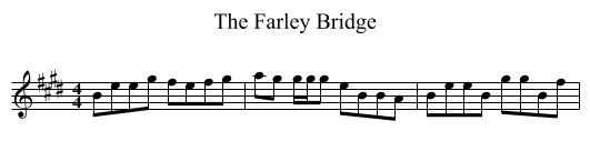 The Farley Bridge - staff notation