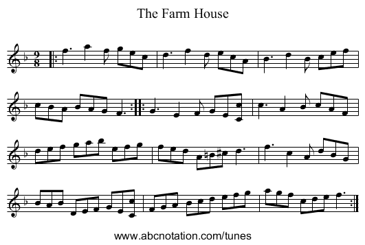 The Farm House - staff notation