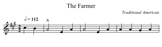 The Farmer - staff notation