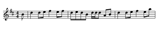 the Farmer's Daughter - staff notation