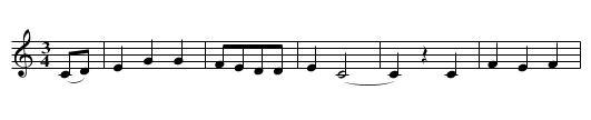 The Farmer's Daughter - staff notation