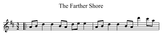 The Farther Shore - staff notation