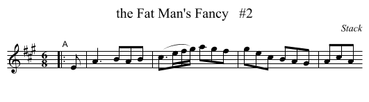 the Fat Man's Fancy   #2 - staff notation