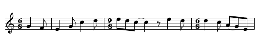 The Fatal Snowstorm - staff notation