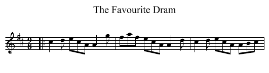 The Favourite Dram - staff notation