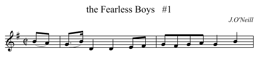 the Fearless Boys   #1 - staff notation