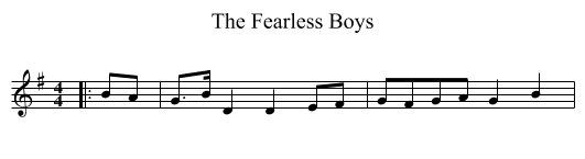 The Fearless Boys - staff notation