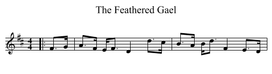 The Feathered Gael - staff notation