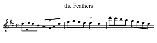 the Feathers - staff notation