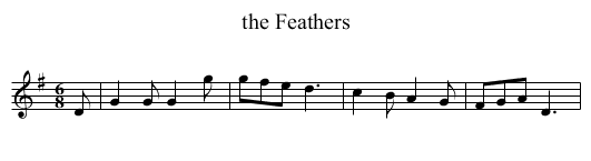 the Feathers - staff notation