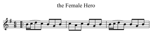 the Female Hero - staff notation
