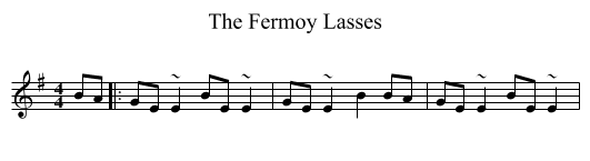 The Fermoy Lasses - staff notation