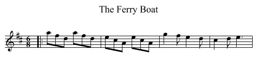 The Ferry Boat - staff notation