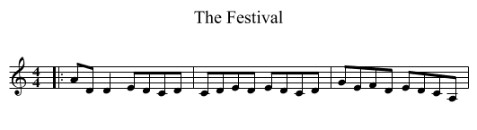 The Festival - staff notation