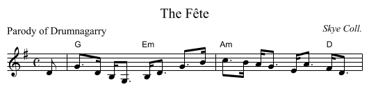 The Fête - staff notation