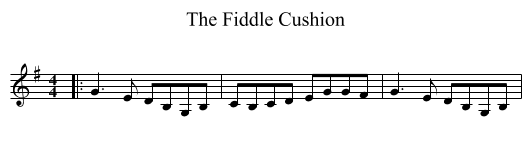 The Fiddle Cushion - staff notation